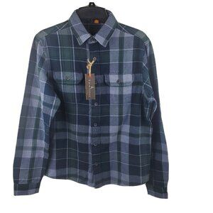 Tailor Vintage Shirt Mens Small Heavy Weight Double Face Twill Pine Plaid NWT